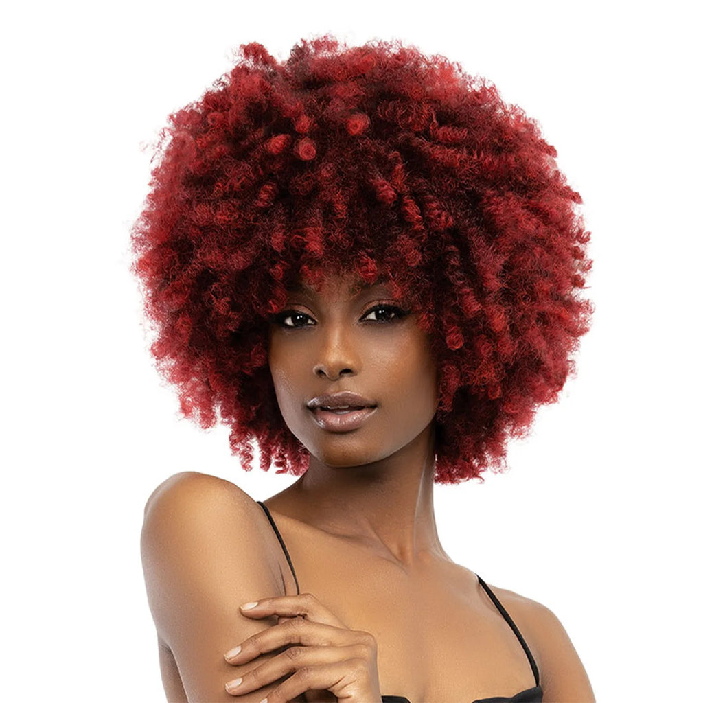 Janet Collection Natural Curly Synthetic Wig Natural Afro Kane