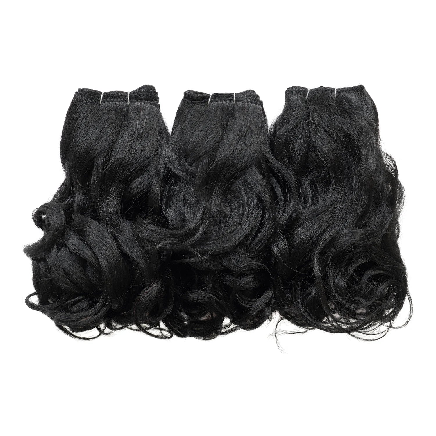 Janet Collection Human Hair Blend Synthetic Weave Remy Illusion Loose 3pcs
