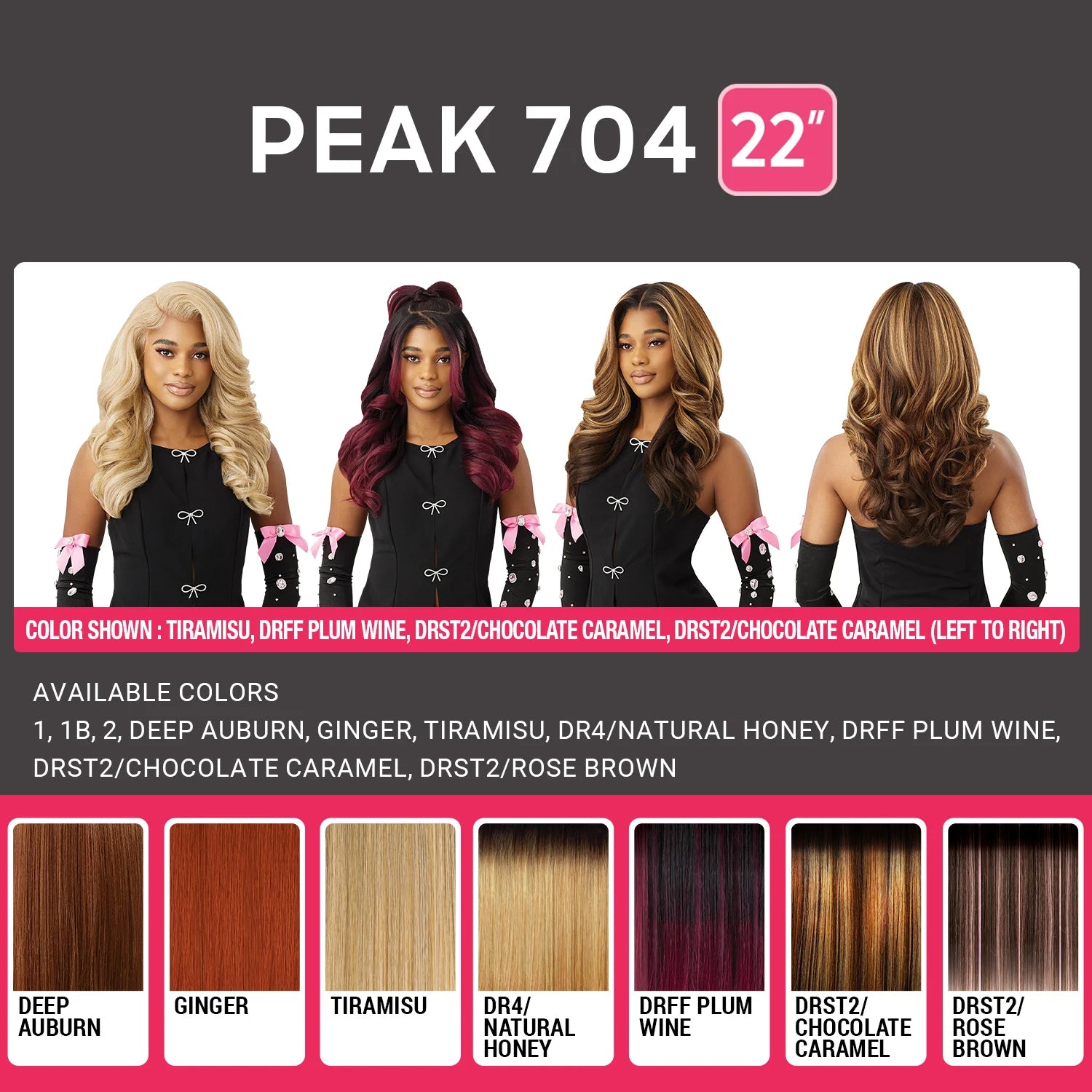 Outre HD Lace Frontal Synthetic Wig Perfect Hairline Glueless Fully Hand-Tied 13X6 True Frontal Peak 704