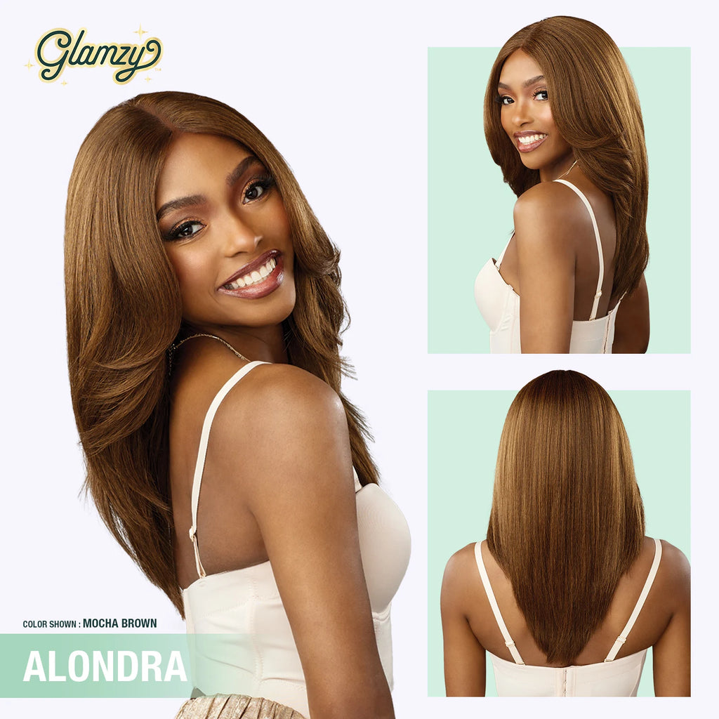 Sensationnel HD Lace Parting Synthetic Wig Glamzy Glueless Wide V-Part Alondra