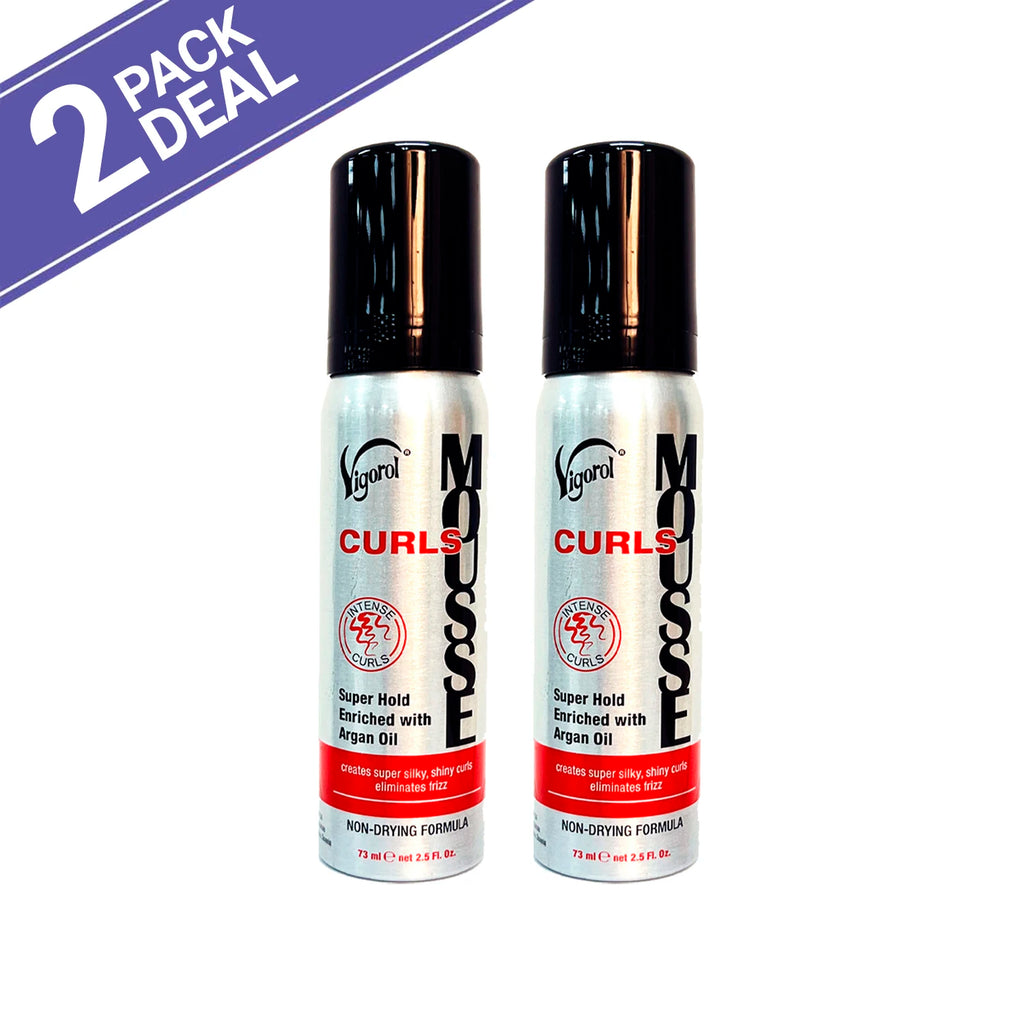 Vigorol Curls Super Hold Foaming Mousse - Strong Hold, Adds Shine, Defines Curls, Long-Lasting Style