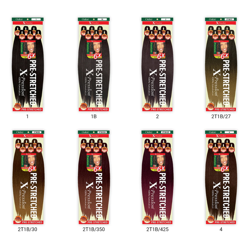 Outre Synthetic Braids X-Pression Kanekalon 6X Pre Stretched Ultra Braid 52"