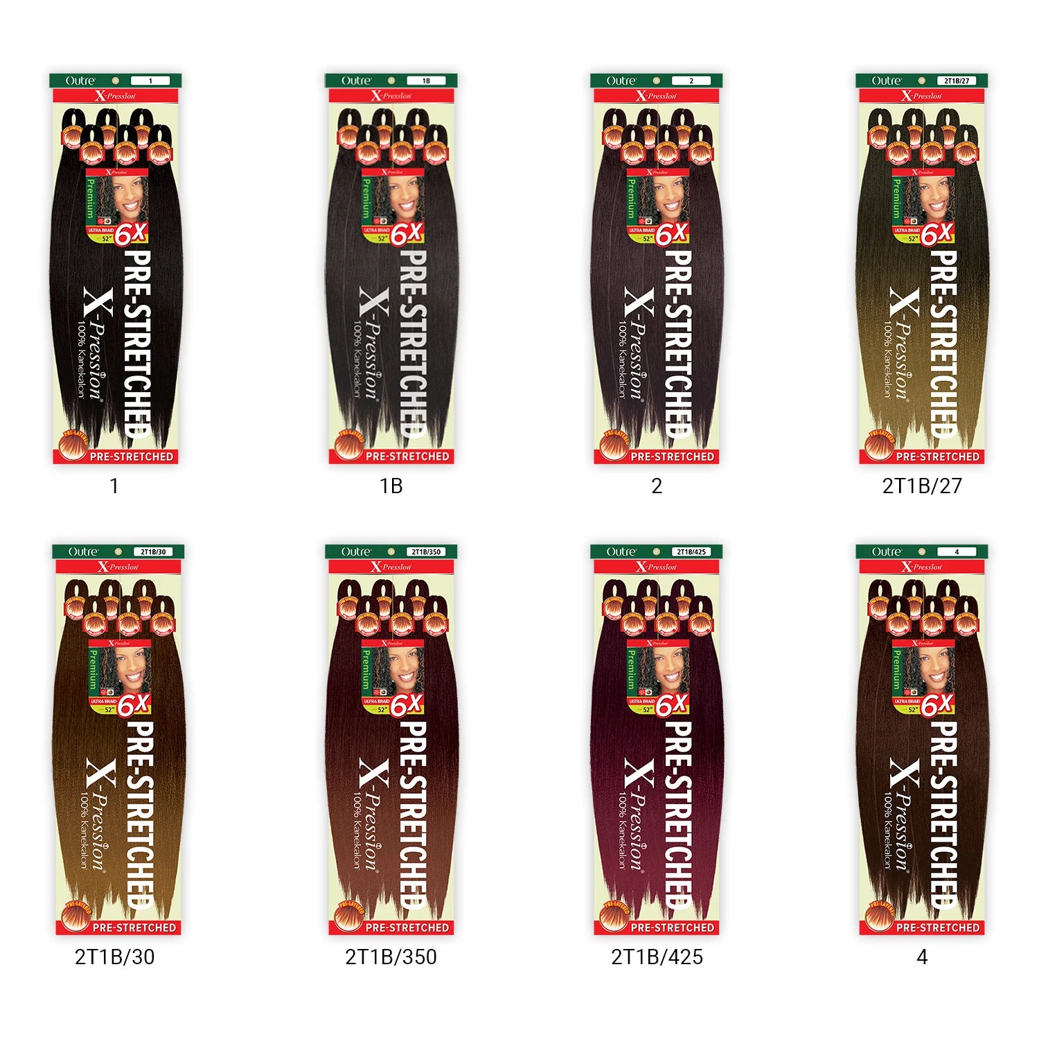 Outre Synthetic Braids X-Pression Kanekalon 6X Pre Stretched Ultra Braid 52"