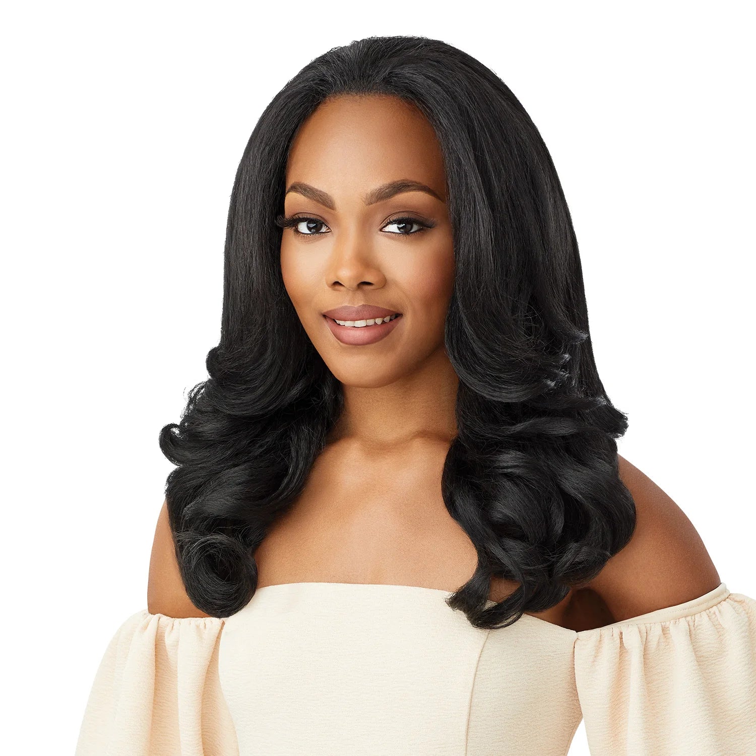 Outre Half Wig Quick Weave Neesha H301 – Leave Out, Textured Blow out Style, Natural Volume, Quick Weave Style