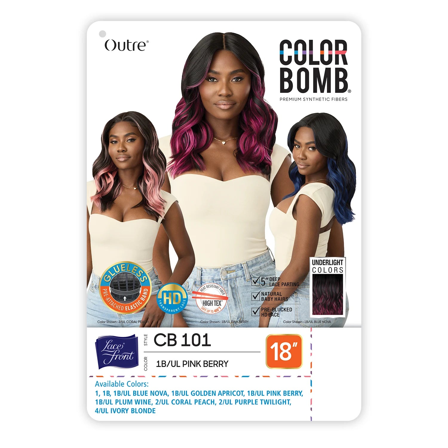 Outre HD Lace Front Synthetic Wig Glueless Color Bomb CB 101