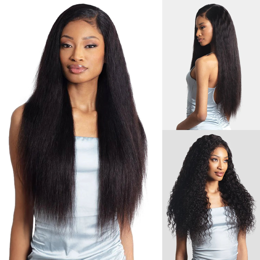 Shake-N-Go Virgin Remy Hair HD Lace Closure Glossy Wet N Wavy 4X4 Deep Wave 12"