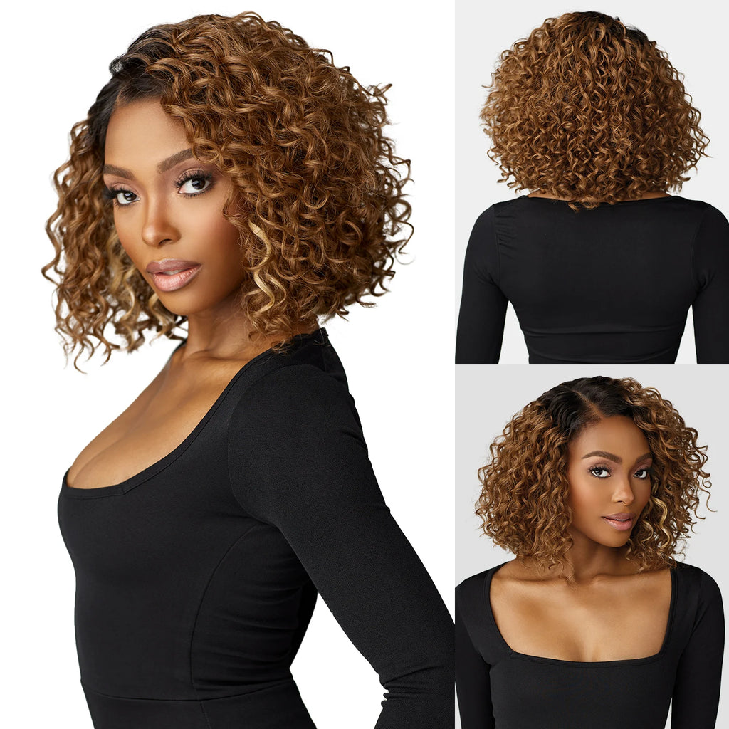 Sensationnel HD Lace Front Synthetic Wig Butta Lace Glueless Chic Bob Lob Unit 3