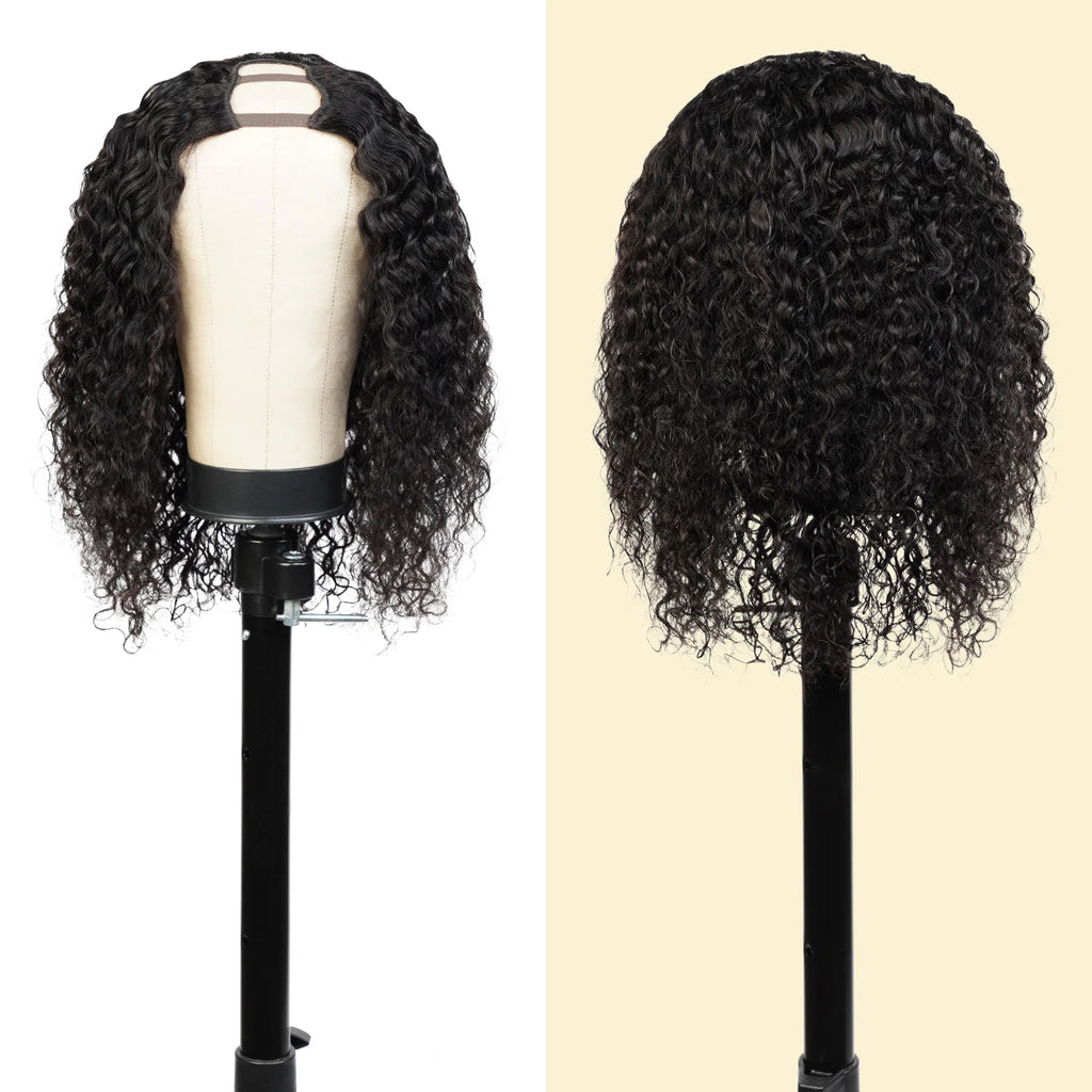 Diva Queen Virgin Human Hair U-Part Clip Wig Water Wave 16"