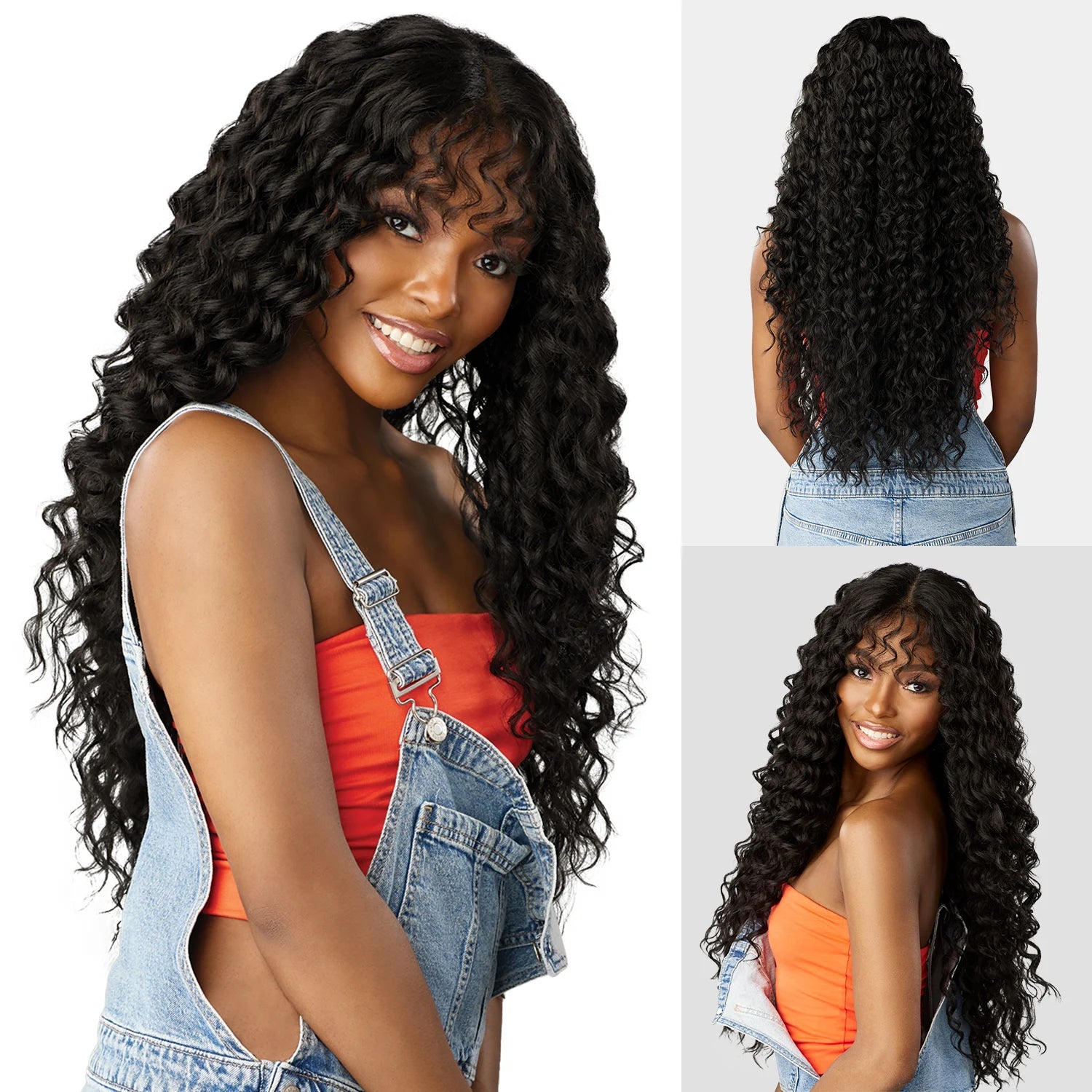 Sensationnel HD Lace Front Synthetic Wig Butta Lace Glueless 90'S Bangs Unit 916