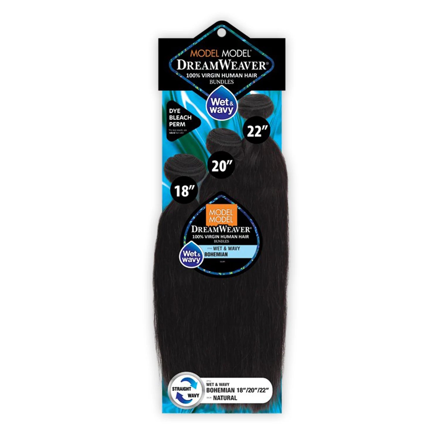 ModelModel Virgin Human Hair Weave Dream Weaver Wet N Wavy 3 Bundles Bohemian