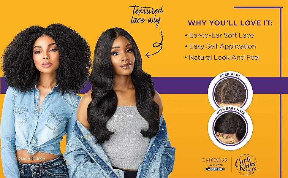 Sensationnel Instant Weave Curls Kinks N Co Half Wig Alpha Woman - Natural Curls, Effortless Style, Versatile Look