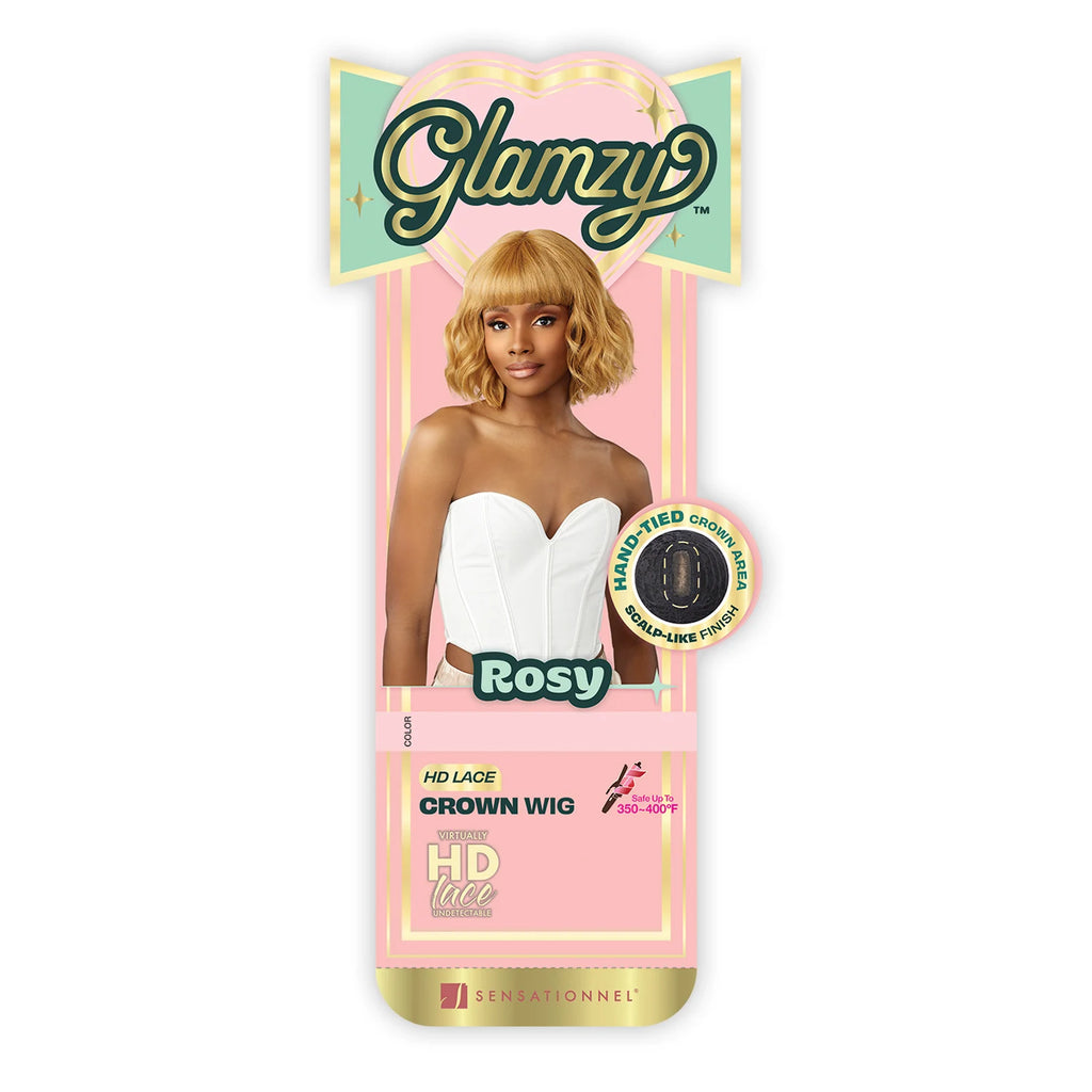 Sensationnel HD Lace Crown Synthetic Wig Glamzy Glueless Hand-Tied Rosy