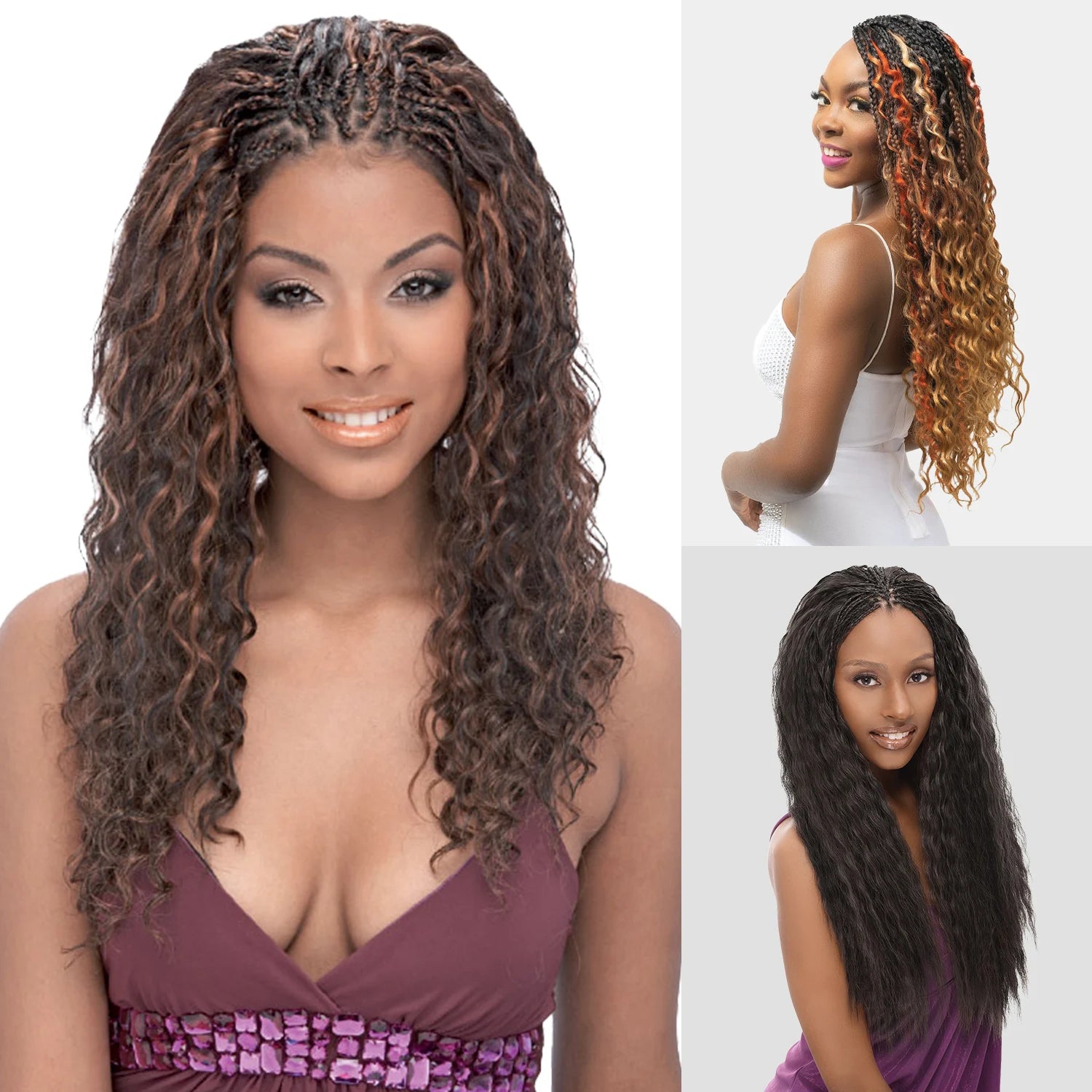 Janet Collection Human Hair Braids Wet N Wavy New Deep Bulk 18"