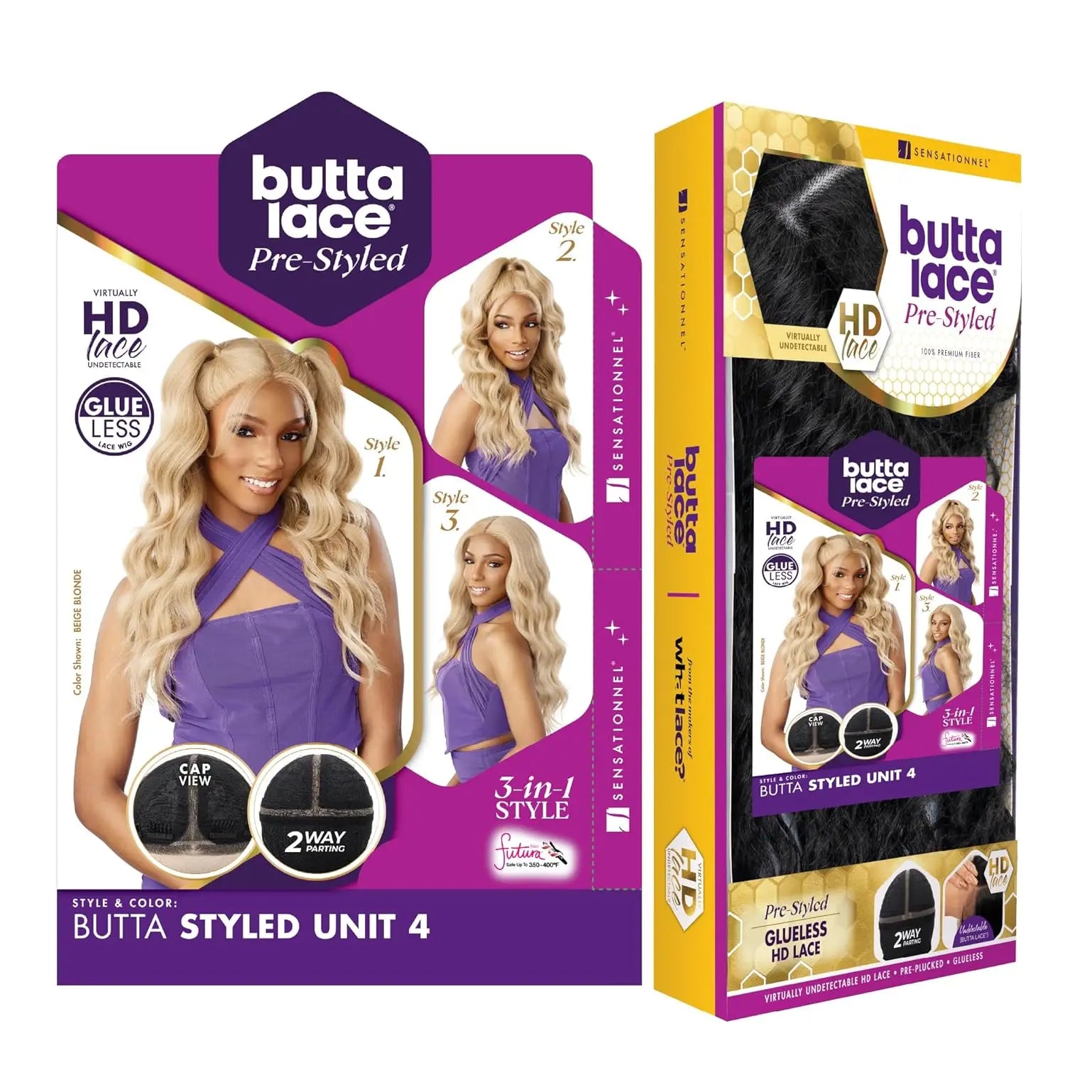 Sensationnel HD Lace Front Synthetic Wig Glueless Butta Pre-Styled Unit 4