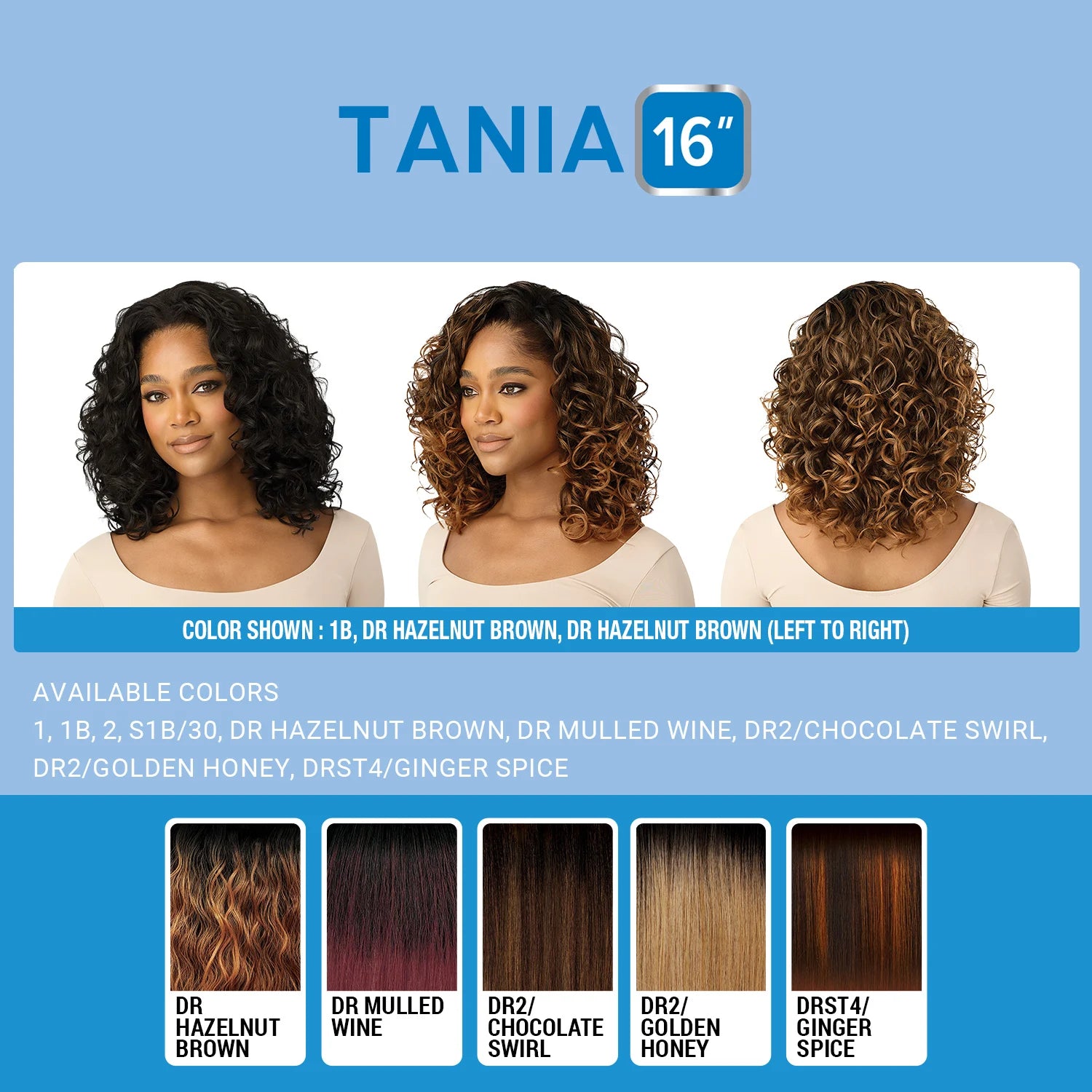 Outre Synthetic Half Wig Quick Weave Tania