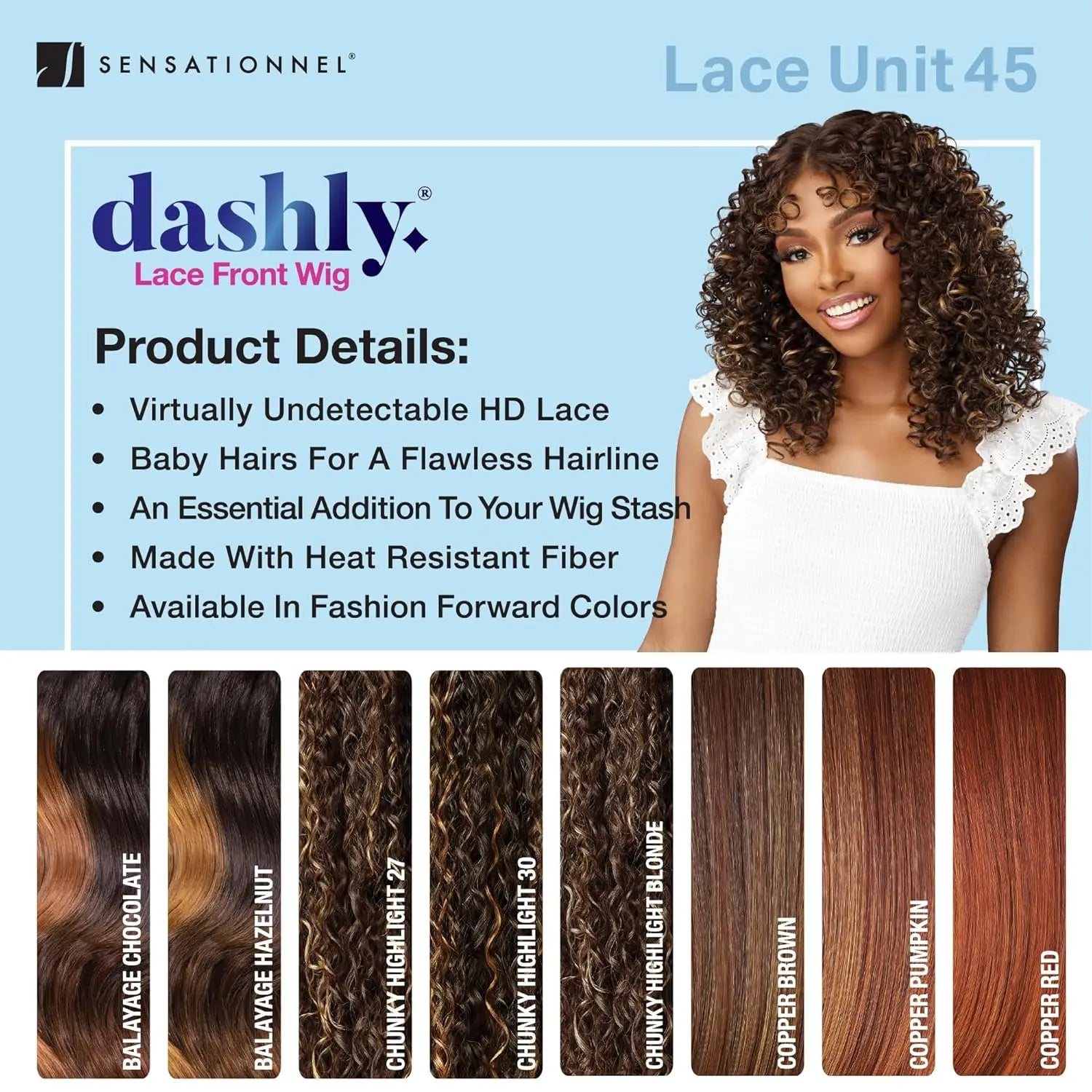 Sensationnel Dashly HD Lace Front Wig Lace Unit 45