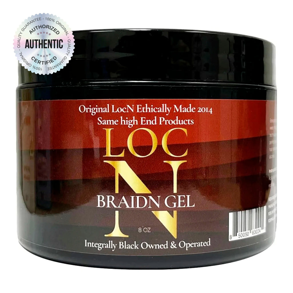 Loc N Loc Twists Braids Wave Edge Gel 8oz - Strong Hold and Definition for Twists, Braids, and Waves, Smooth and Shine Formula