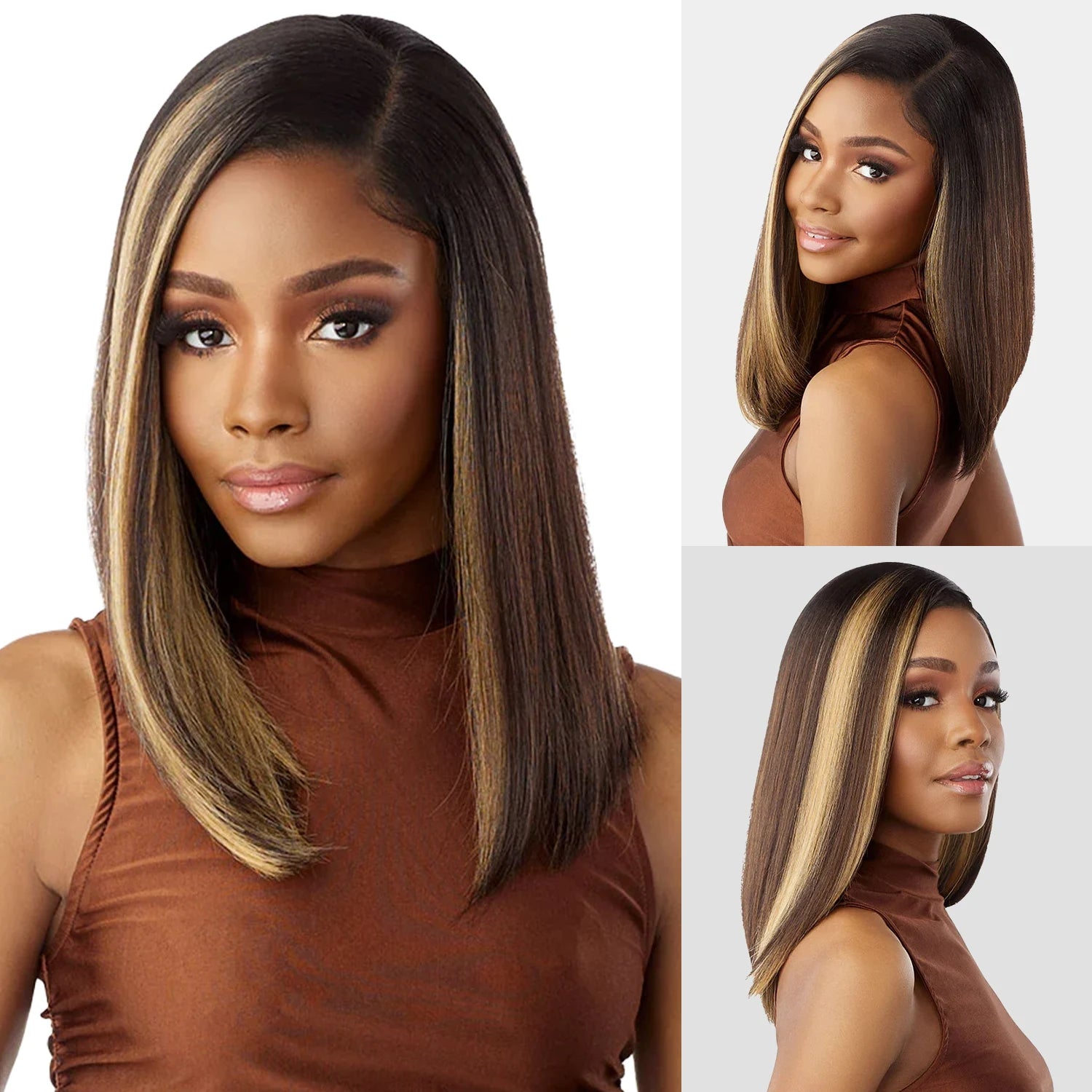 Sensationnel Cloud 9 What Lace Human Hair Blend HD Lace Front Wig Glueless 13X6 Shiyana 14" - Natural Look, Easy Wear