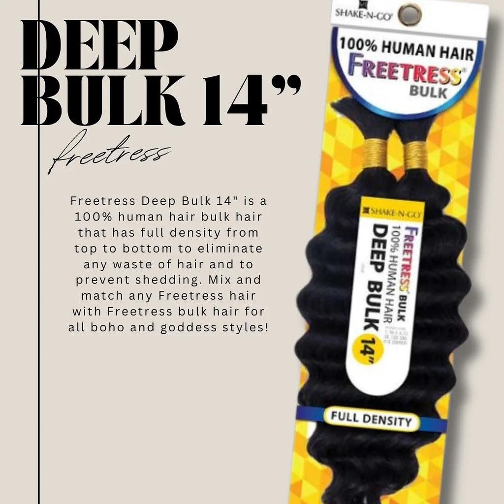 FreeTress Human Hair Braids Deep Bulk 14"