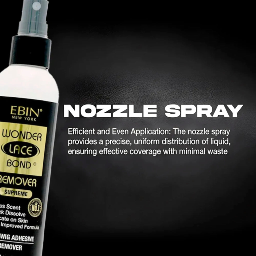 Ebin New York Wonder Lace Bond Remover Supreme 4.05oz/ 120ml - Fast Acting, Gentle on Skin, Perfect for Safe Wig Removal