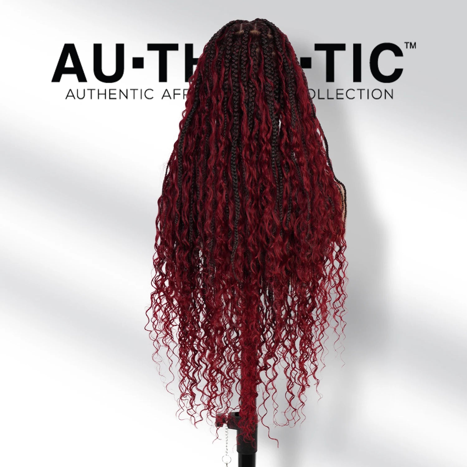 Authentic Glueless Full Lace Braided Wig Medium Knotless Boho Box Braid Deep Twist 32" BW Unit3