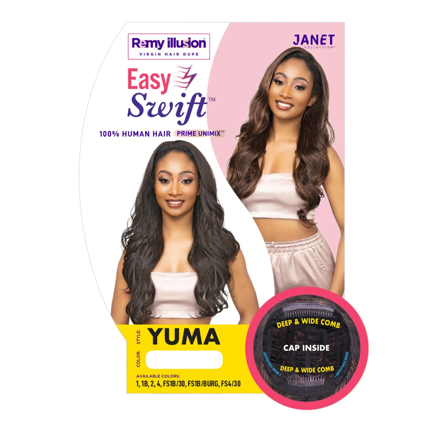 Janet Collection Human Hair Prime Unimix Synthetic Wig Remy Illusion Yuma