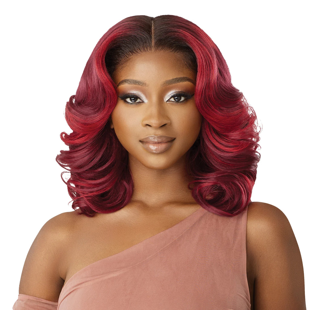 Outre Human Hair Blend Glueless Synthetic HD 5X5 Lace Closure Wig HHB-Body Wave 16"