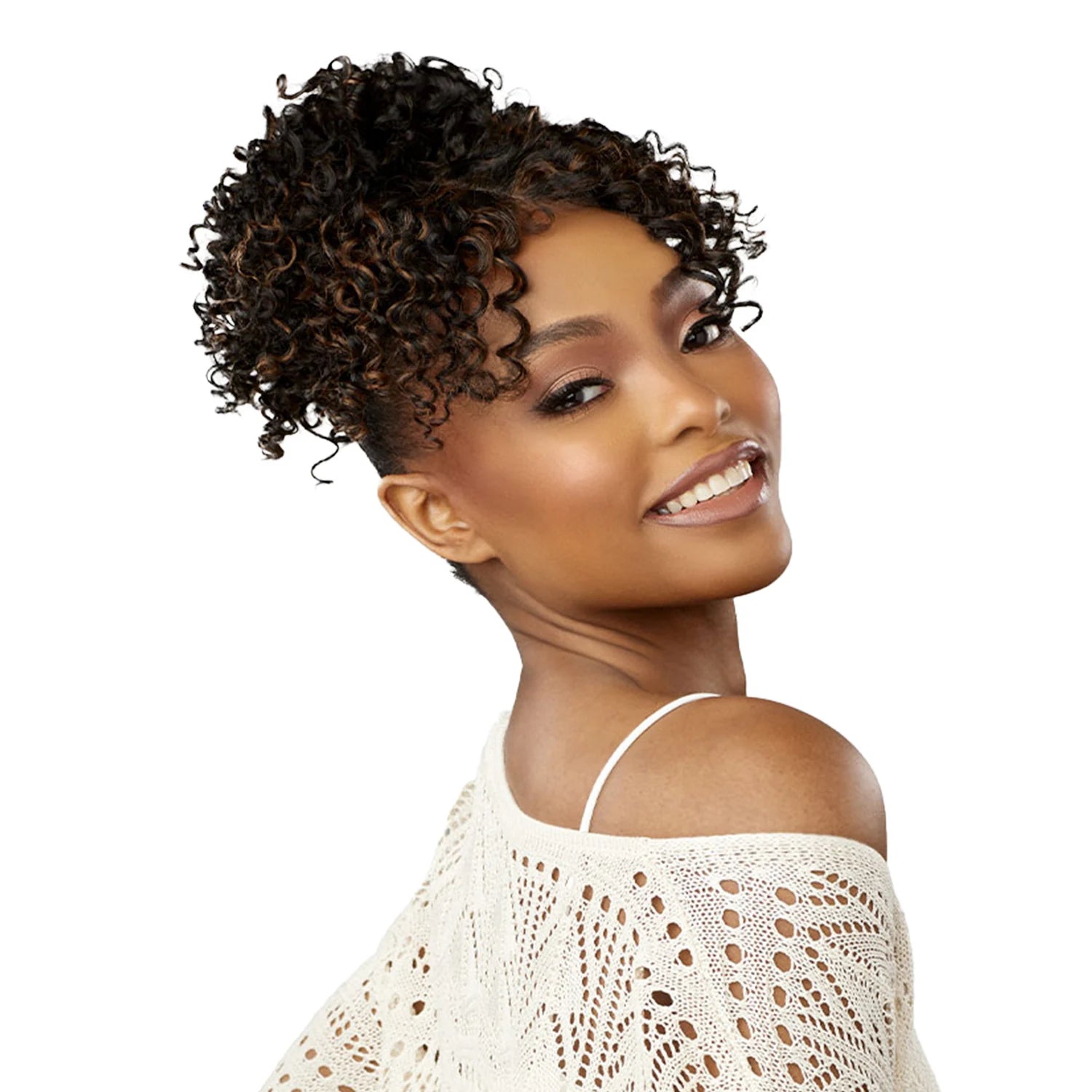 Sensationnel Lulu Synthetic Bun With HD Lace Parting Updo Unit 5