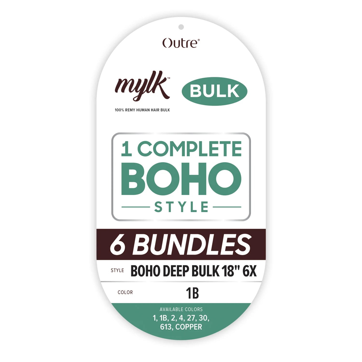 Outre Remi Human Hair Braids Mylk Boho Deep Bulk 18" 6X