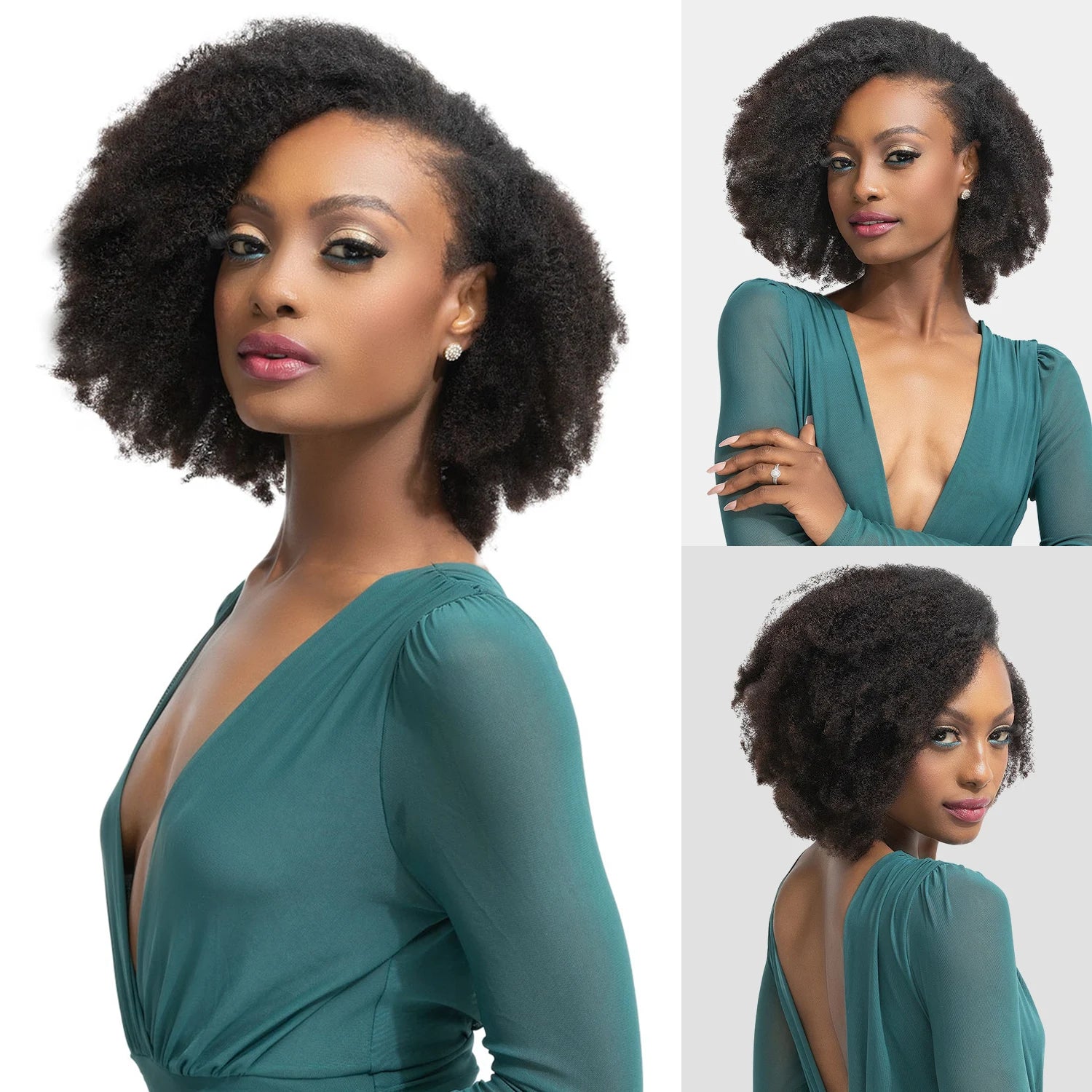 Janet Collection Natural Me Virgin Human Hair Clip-In Weave Afro Kinky Clip (8Pcs)