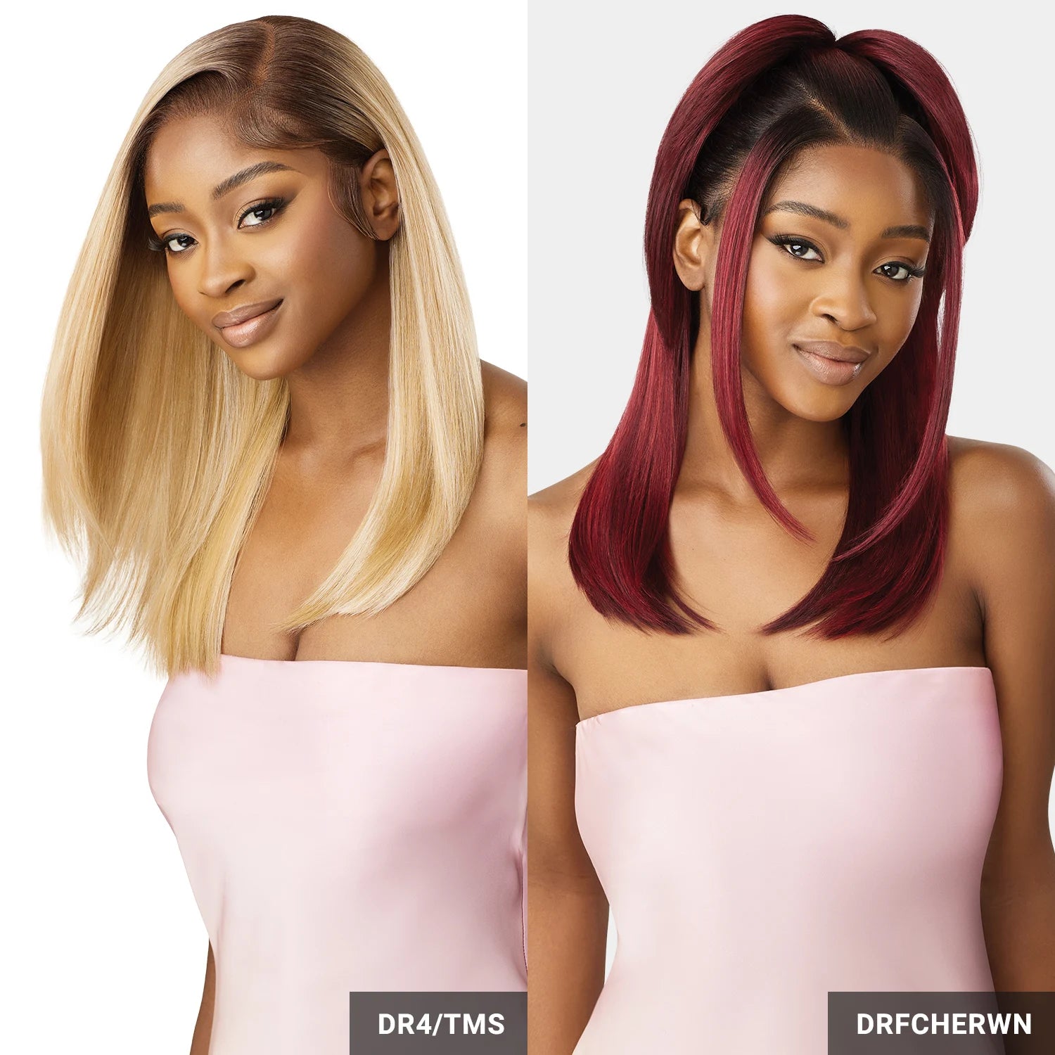 Outre Human Hair Blend HD Lace Front Synthetic Wig Airtied Glueless Fully Hand-Tied 13X6 HHB-Sleek Yaki 20"