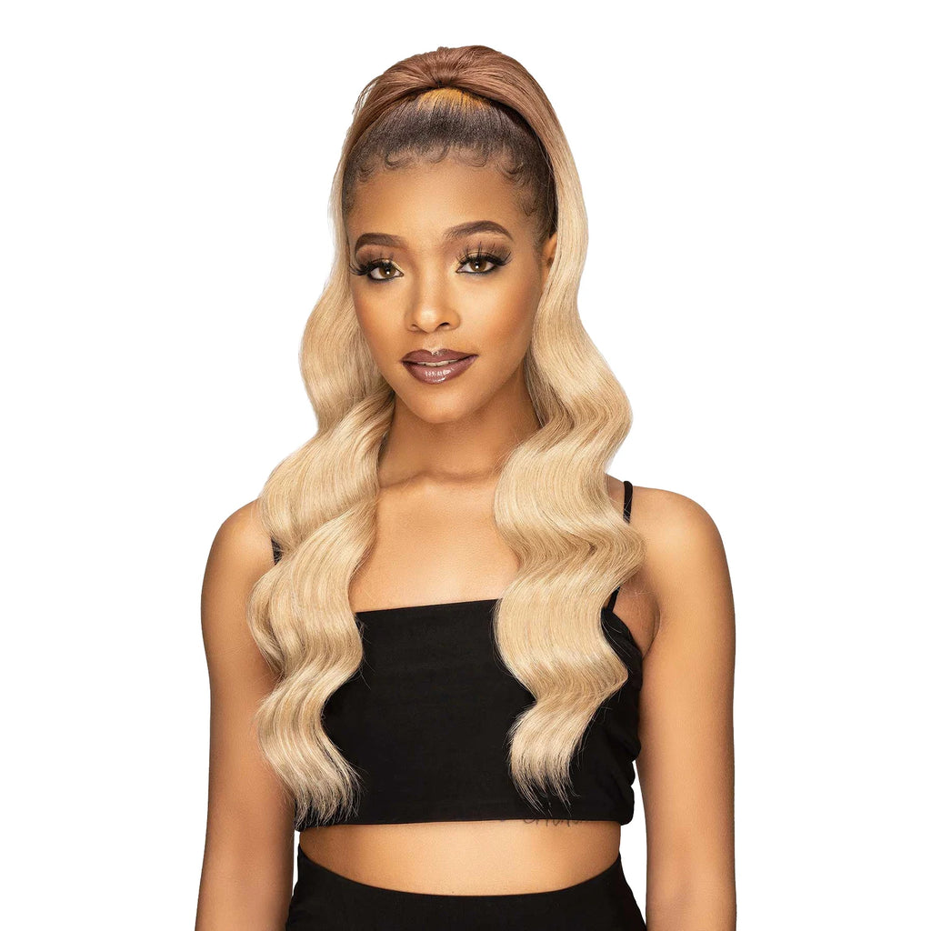 Janet Collection Human Hair Prime Unimix Ponytail Remy Illusion Pony Topaz