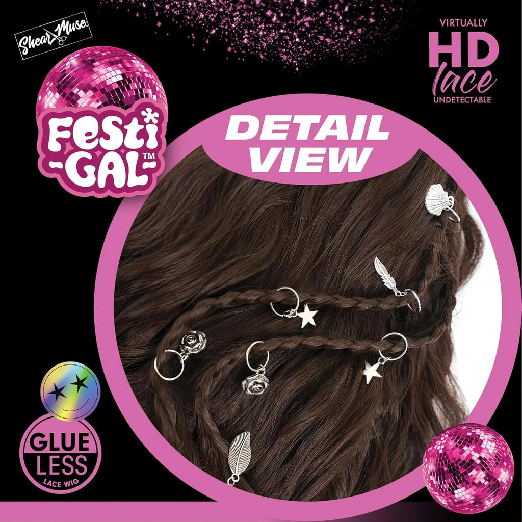 Sensationnel HD Lace Front Synthetic Wig Glueless Festi-Gal Shear Muse Dazzle Gal