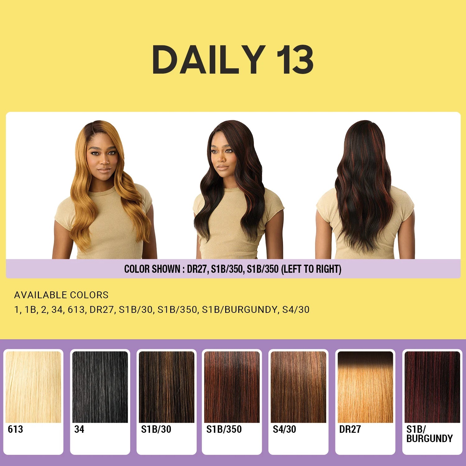 Outre The Daily Synthetic Wig Style N Dash 3" Deep Lace Part Wig Daily 13