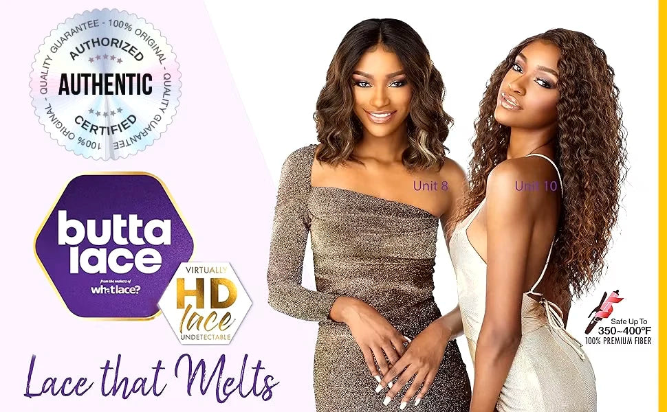 Sensationnel Glueless Butta Lace HD Lace Front Wig 90's Bangs Unit 902 - Trendy Bangs, Natural Look, Easy to Wear