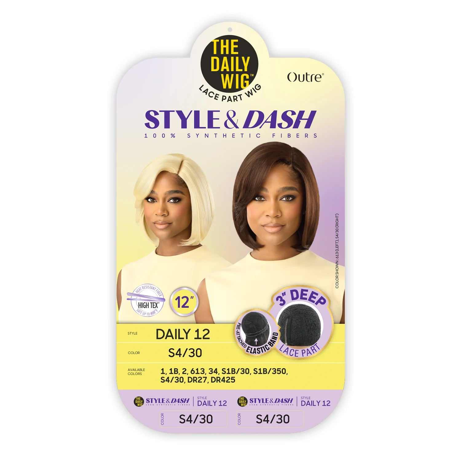 Outre The Daily Synthetic Wig Style N Dash 3" Deep Lace Part Wig Daily 12