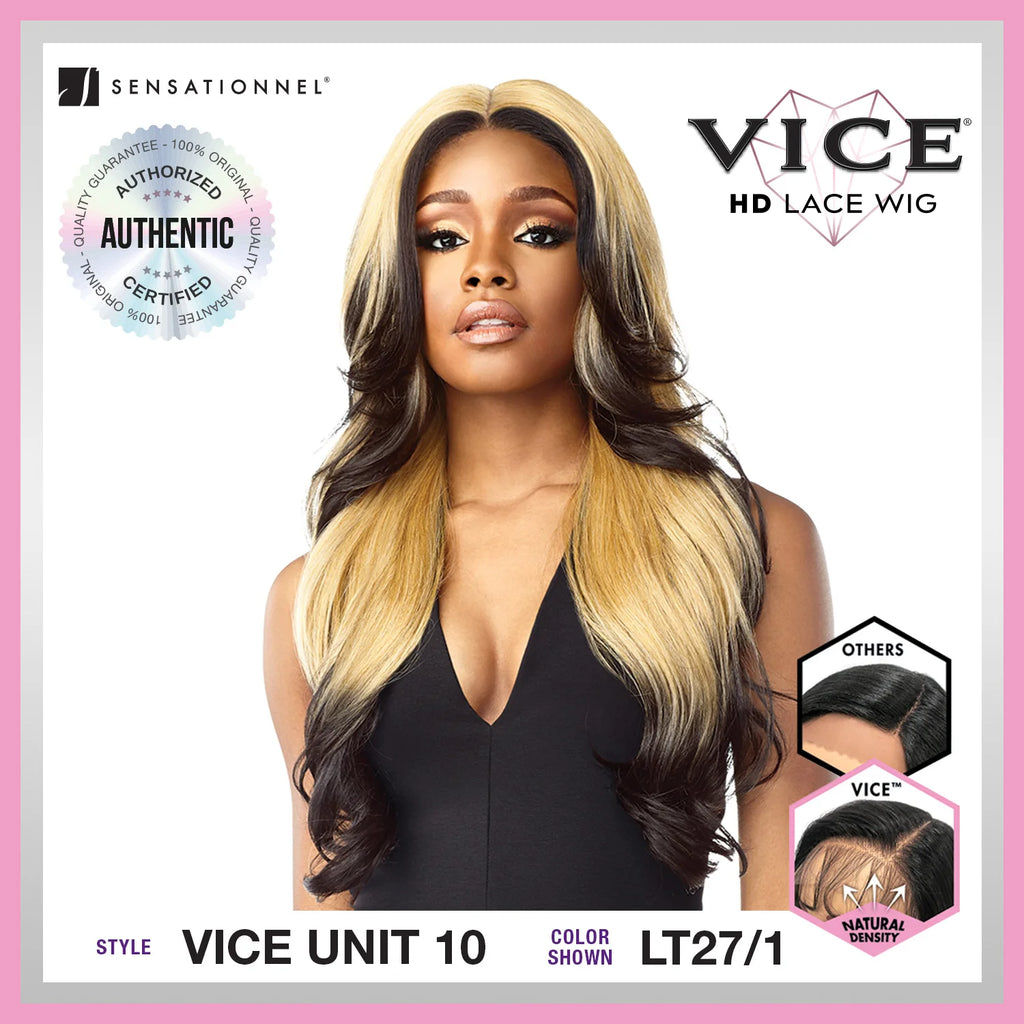 Sensationnel Vice HD Lace Front Wig Unit 10 – Long, Natural Finish, Heat Safe