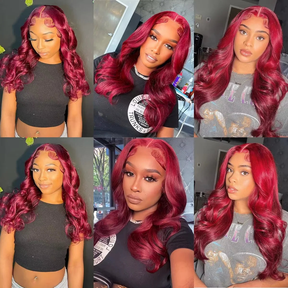 360 Full Lace Wig Human Hair 99j Red Colored Wigs Body Wave Wig 7X5 Glueless Burgundy HD Lace Frontal Wig Human Hair Pre Plucked