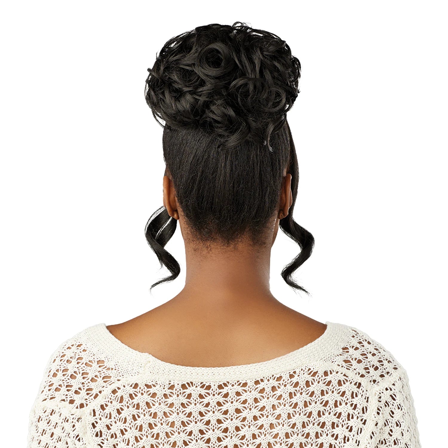 Sensationnel Lulu Synthetic Bun With HD Lace Parting Updo Unit 3