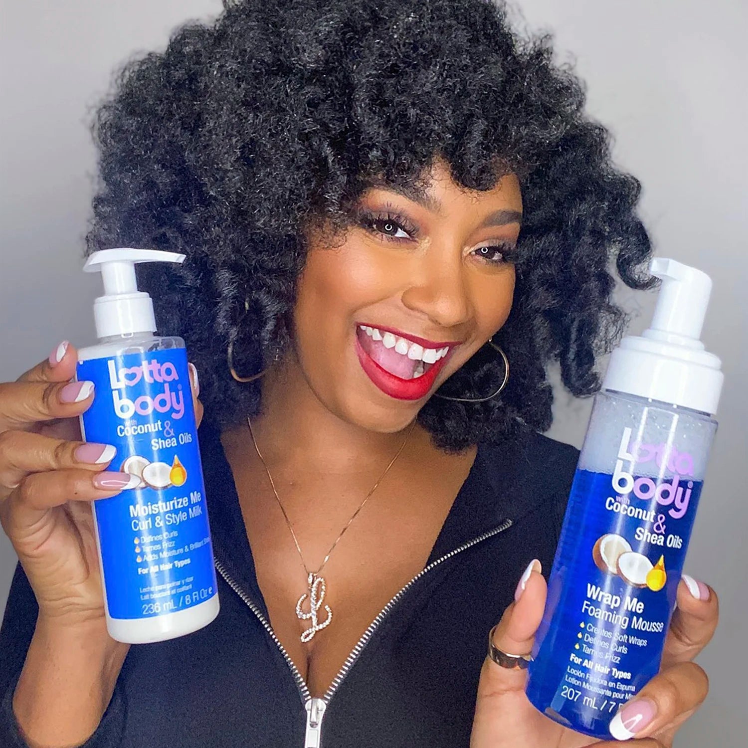 Lottabody Moisturize Me Curl & Style Milk 8oz - Hydrates and Defines Curls, Adds Shine, Softens Hair, Perfect for Styling