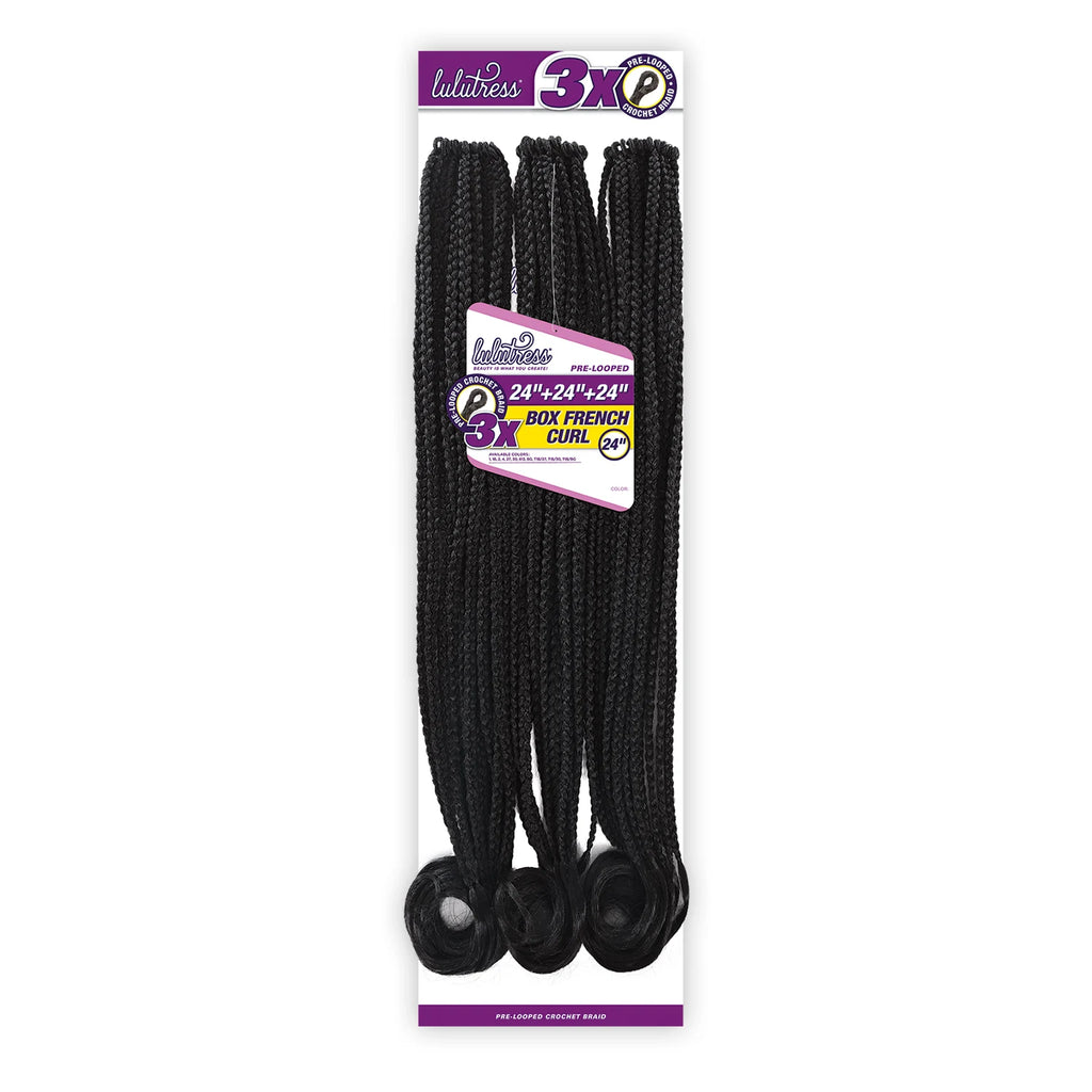 Sensationnel Synthetic Crochet Braids Lulutress Pre-Looped 3X Box French Curl 24"