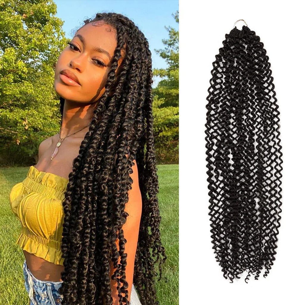 Authentic Synthetic Hair Crochet Braids 6X Value Pack Water Wave 32"