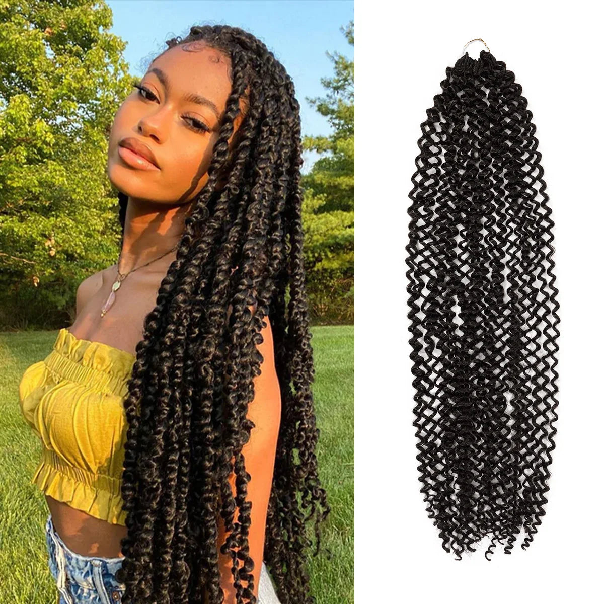 Authentic Synthetic Hair Crochet Braids 6X Value Pack Water Wave 32"