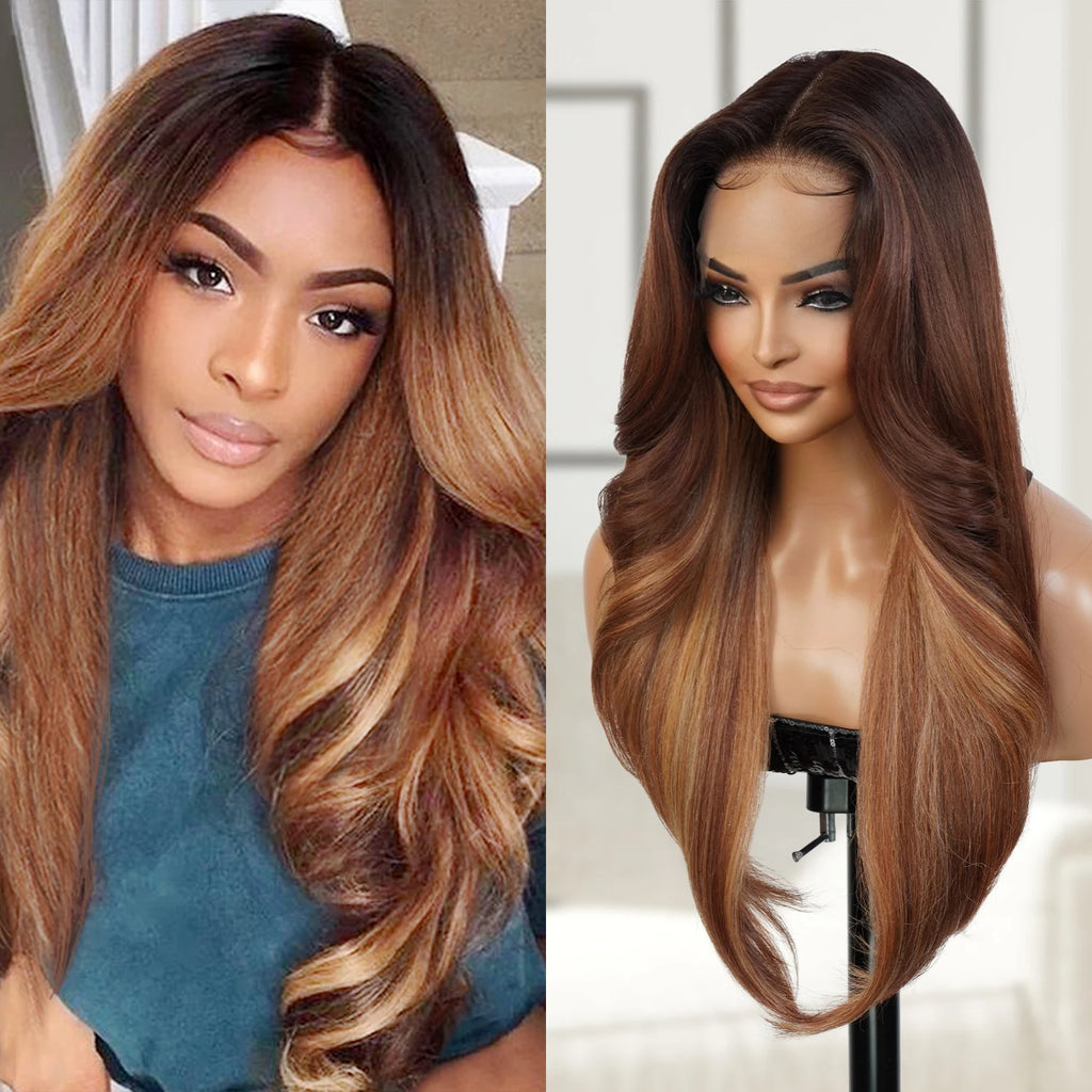 The Stylist Human Hair Blend Pre Plucked 13x6 Invisible HD Lace Frontal Wig Tastee [Neutral HD Lace]