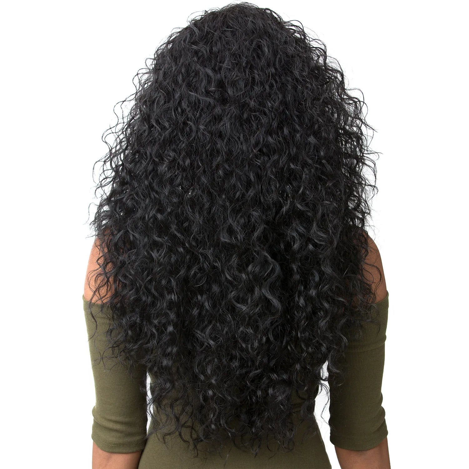 Sensationnel Synthetic Hair Half Wig Instant Weave Boutique Bundles Deep - Long Curly Style, Leave Out, Heat Safe