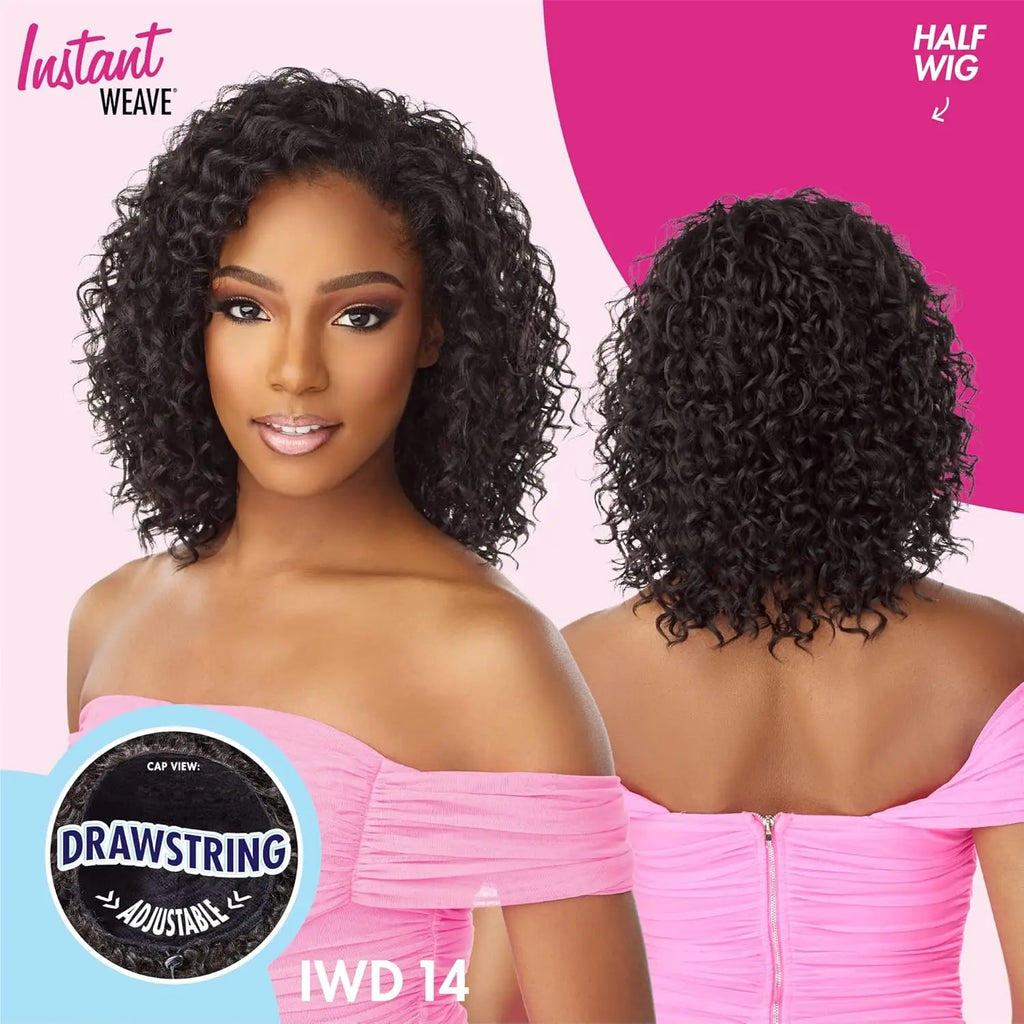 Sensationnel Instant Weave Half Wig Drawstring Cap IWD 14 - Versatile Half Wig, Quick & Easy Styling, Effortless Style