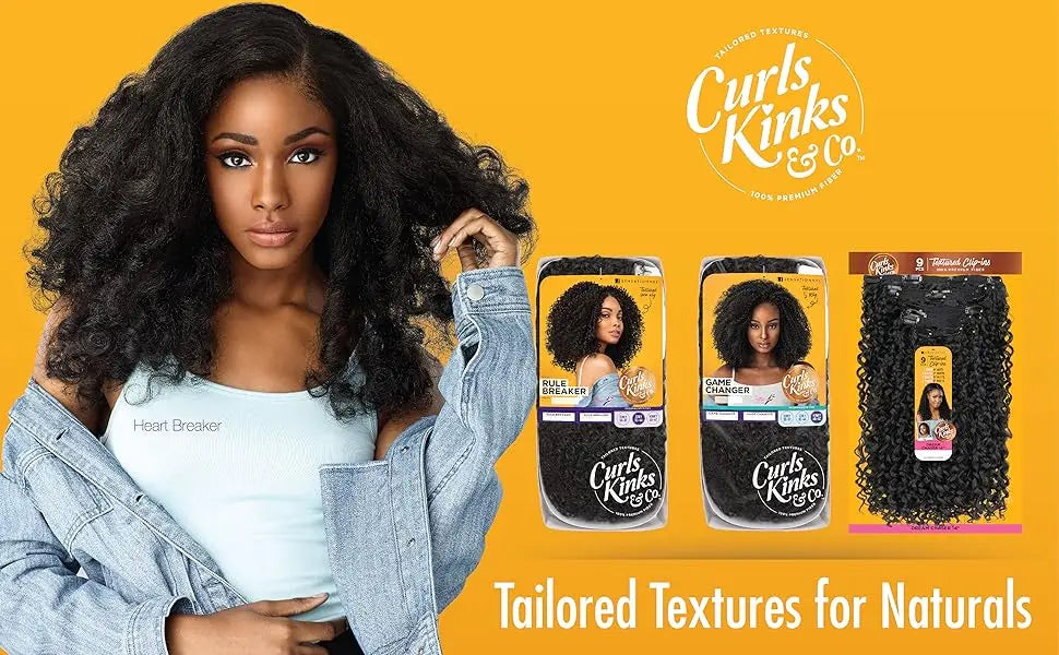 Sensationnel Instant Weave Curls Kinks N Co Synthetic Hair Half Wig Top Lady - Natural Curls, Easy to Wear, Stylish Look