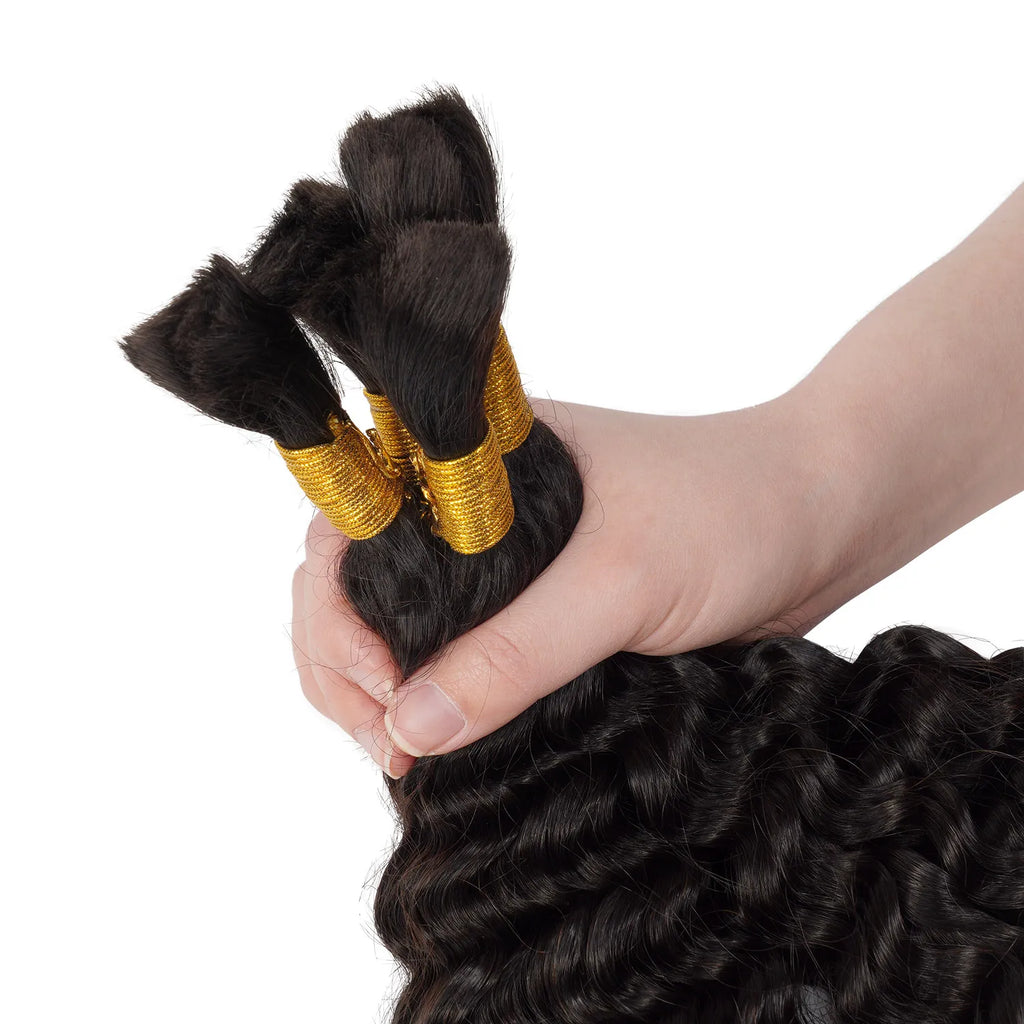 Starlet 100% Virgin Unprocessed Human Braiding Hair Deep Bulk (20"-24")