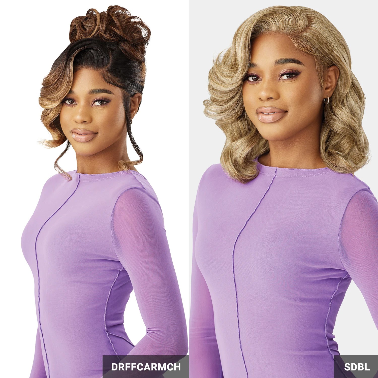 Outre HLace Frontal Synthetic Wig Perfect Hairline Glueless Fully Hand-Tied 13X4 Swoop Series Swoop11