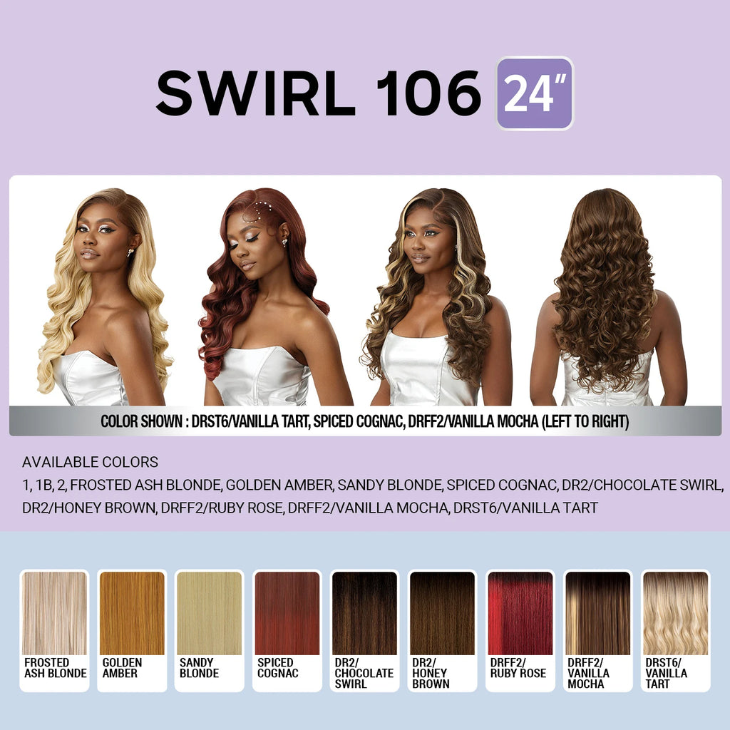 Outre HD Lace Front Synthetic Wig Melted Hairline Glueless Swirlista Swirl 106